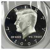 2007-S Silver Proof Kennedy Half Deep Cameo