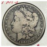 1901-S Morgan Silver $1 Good G
