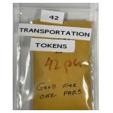 42 North East Transfer C Inc One Fare Tokens