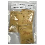 155 Transportation Tokens Philadelphia 3 Kinds