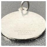 Tiffany & Co Sterling Silver Monogram Disc