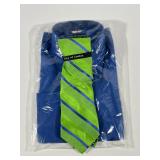 City of London Blue Shirt & Striped Tie Set