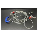 Dog Tie-Out Stake and Long Steel Cable Set