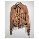 Rampage Suede Leather Fringe Western Jacket