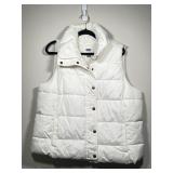 Old Navy White Quilted Puffer Vest