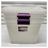 Sterilite ClearView Latch 66 Qt Storage Bin Set