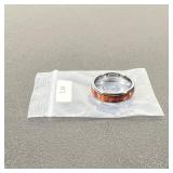 Tungsten & Pono Koa Wood Inlay Ring - Size 7.5