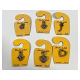 Set of 6 Claudia Jublot Marcasite Pendants