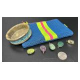 Stone Dish, Ipsy Pouch & Gemstone Pendants