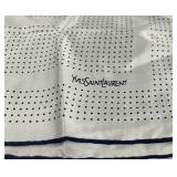 Vintage Yves Saint Laurent Silk Polka Dot Scarf
