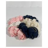 Vintage Chiffon & Beaded Barrette Set of 6