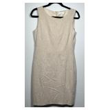 Calvin Klein Sleeveless Beige Sheath Dress