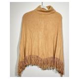 Folio New York Fringed Knit Poncho