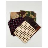 Vintage Camouflage Bandanas & Pocket Squares Lot