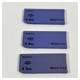 Vintage Sony Memory Stick Trio 4MB 8MB & 16MB