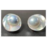 Sterling Silver & Mabe Pearl Earrings