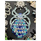 Vintage Spider Brooch & Jewelry - Missing Stones