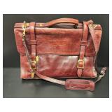 Giorgio Bernini Leather Messenger Briefcase
