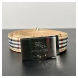Vintage Burberrys Nova Check Plaque Belt