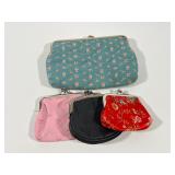 Celebrity USA Quilted Floral & Coin Pouch Set