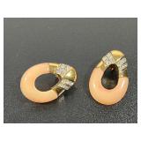 Kenneth Jay Lane Vintage Lucite Hoop Earrings