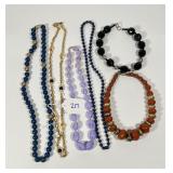 Vintage Beaded Costume Jewelry Necklace Collection