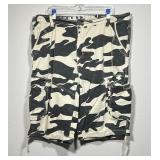 Stone Touch Camouflage Cotton Cargo Shorts Size 40