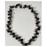 Vintage Ceramic Teardrop Bead Statement Necklace