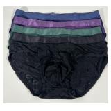 Mens Mesh Briefs Lip Pattern 4 Piece Variety Set