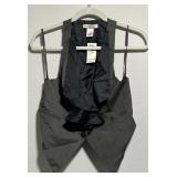 Arden B Gray Rayon Blend Ruffle Front Halter Vest