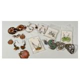 Eclectic Vintage Costume Earring & Pendant