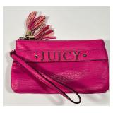 Juicy Couture Pink Grained Faux Leather Wristlet