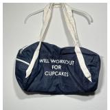 Navy Blue Denim Duffle Bag Will Workout