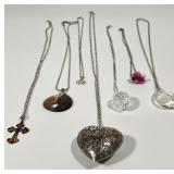 Vintage Mixed Material Pendant Necklace Collection