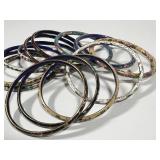 Vintage Chinese Cloisonne Enamel Bangle Bracelet