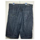 Access Jean Dark Wash Denim Shorts Embroidered 40