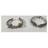 Vintage-Style Two-Tone Cable Bracelet & Earrings