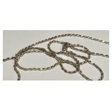 FAS Italy Sterling Silver 925 Rope Chain Necklace