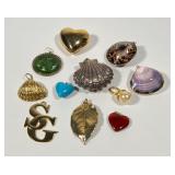 Vintage Mixed Material Pendant & Charm Collection