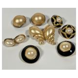 Vintage Faux Pearl & Enamel Clip-On Earring Lot
