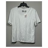 Chico's Design White Microfiber Spandex Knit Top