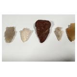 Chert & Jasper Knapped Stone Arrowhead Collection