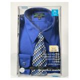 Alexander Julian Blue Dress Shirt Tie & Cufflinks