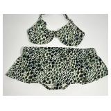 Jantzen Green & Blue Animal Print Bikini Set
