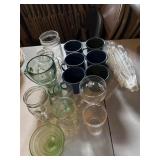 6 Coffee mugs, 8  drinking cups, 4 corn holders