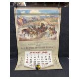Large 1949 Sugar Creek Calendar