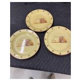 Vintage Monterrey Western Ware Enamelware Plates