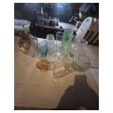 Lot of various glassware.