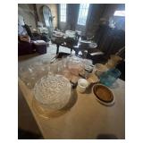 Various glass and plastic ware.