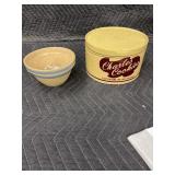 Cookie Tin and Stoneware Bowl